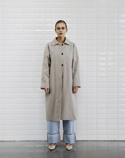 Withblack - WBLPaola Midi CarCoat Frakke - Grey sand